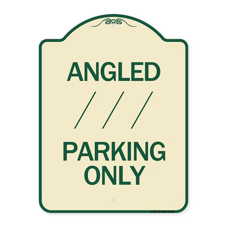 Signmission Angle Parking W/ Bidirectional Arrow 1 Heavy-Gauge Aluminum Sign, 24" x 18", TG-1824-24346 A-DES-TG-1824-24346